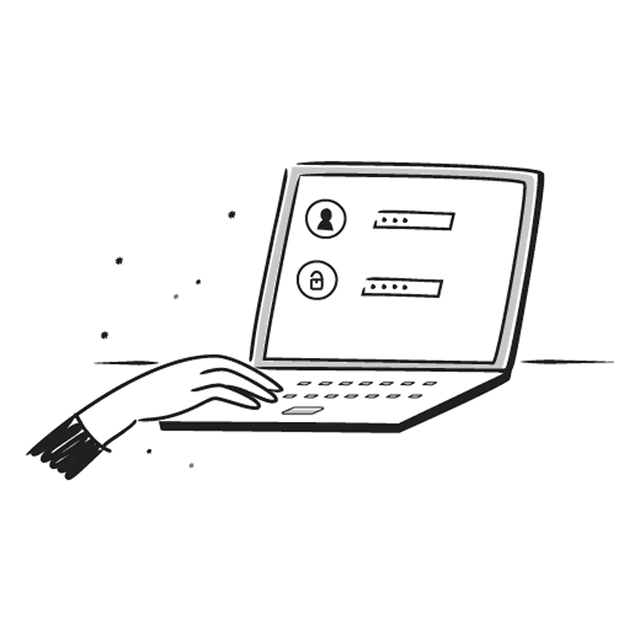 Sign up process illustration